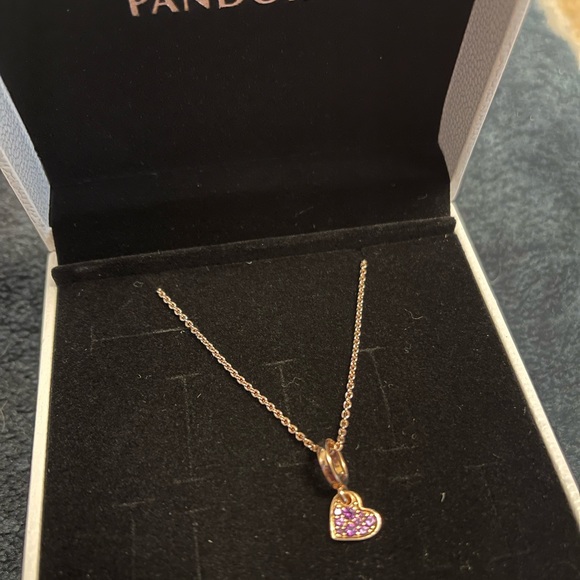 Brand New PANDORA heart necklace rose gold - Picture 2 of 3